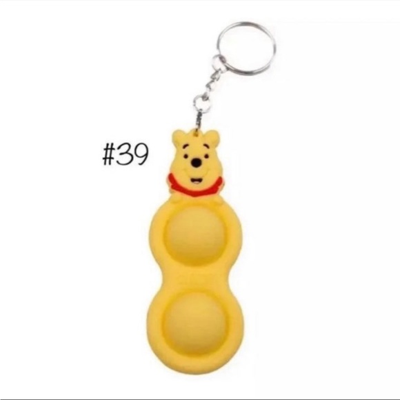 (9) Lot of Simple Dimple Keychains Wholesale Winnie the Pooh Bear & Piglet Toy - Picture 2 of 3